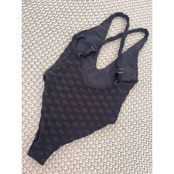 Skatie• ‘Zoey’ One Piece Swimsuit in MONACO Terrycloth Checkered - Picture 4 of 11